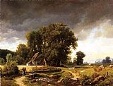 Albert Bierstadt - Westphalian Landscape painting